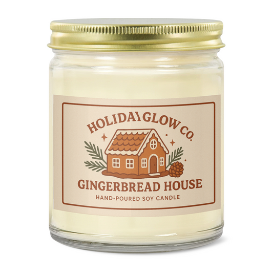 Holiday Glow Co. Gingerbread House Soy Candle